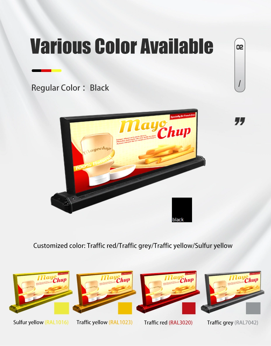 P2.5 P4 5g Outdoor High Quality Taxi Top LED Screen Display for Car Trailer Bottle Bus Advertising Car LED Screen Display